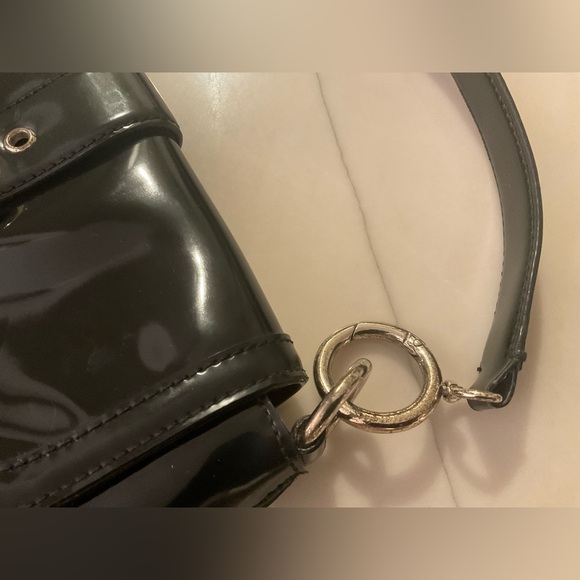Ann Taylor Black Patent Leather Buckle Bag - Picture 5 of 11
